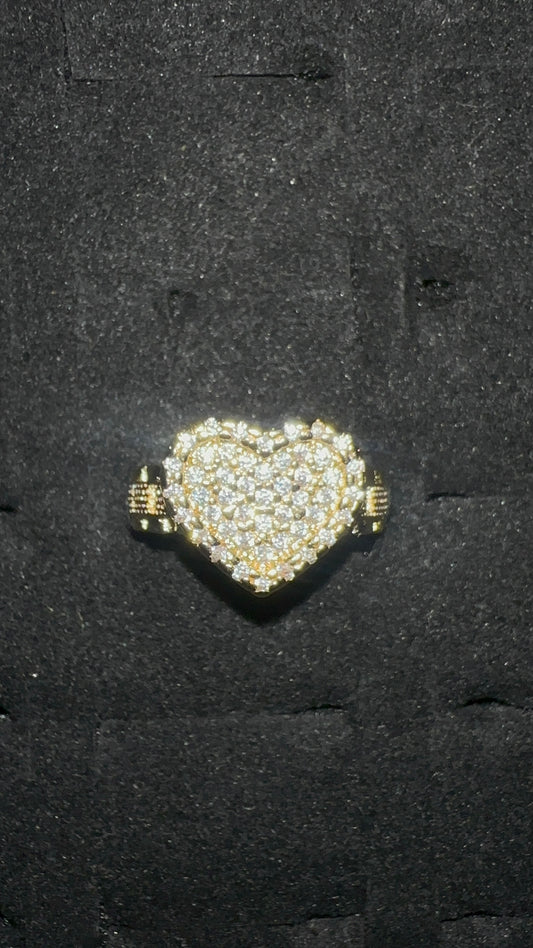 Diamond Heart Rolex Band Ring