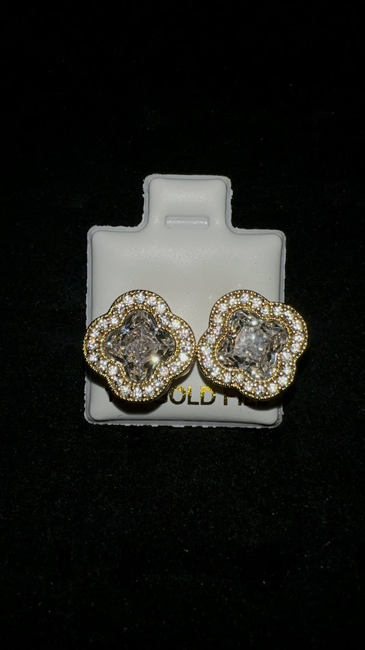 Diamond Gold-Plated Earrings