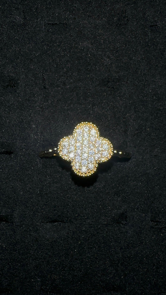 Van Cleef Styled Diamond Ring